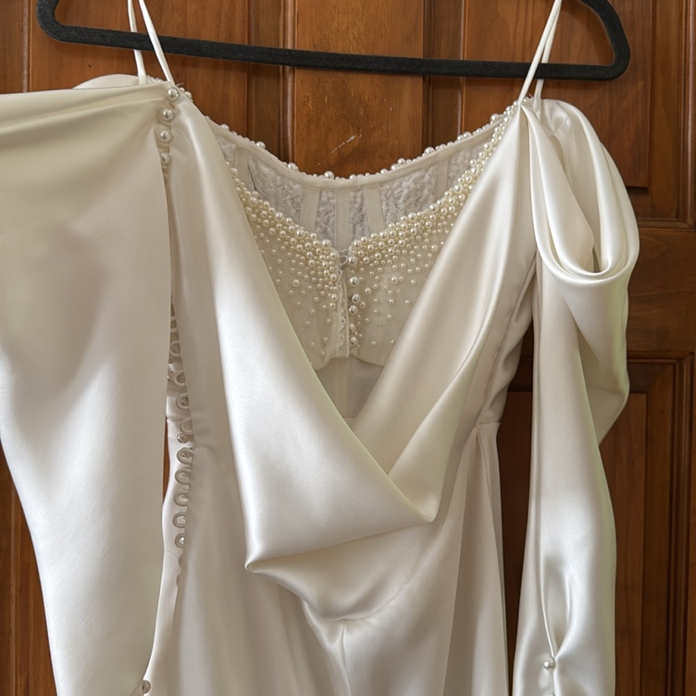 Watters Garance with Sleeves Wedding Dress (Ivory) - Picture 7 of 8